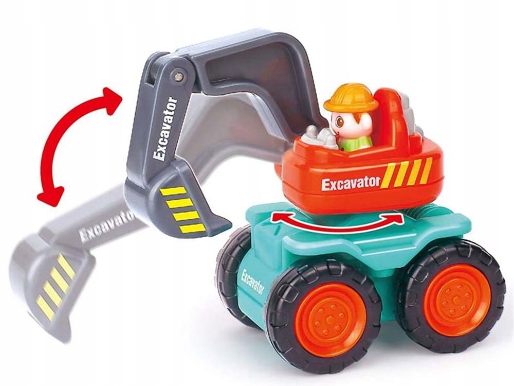 Autko budowlane Spychacz Dźwig Wywrotka ZA2343 Model KOPARKA