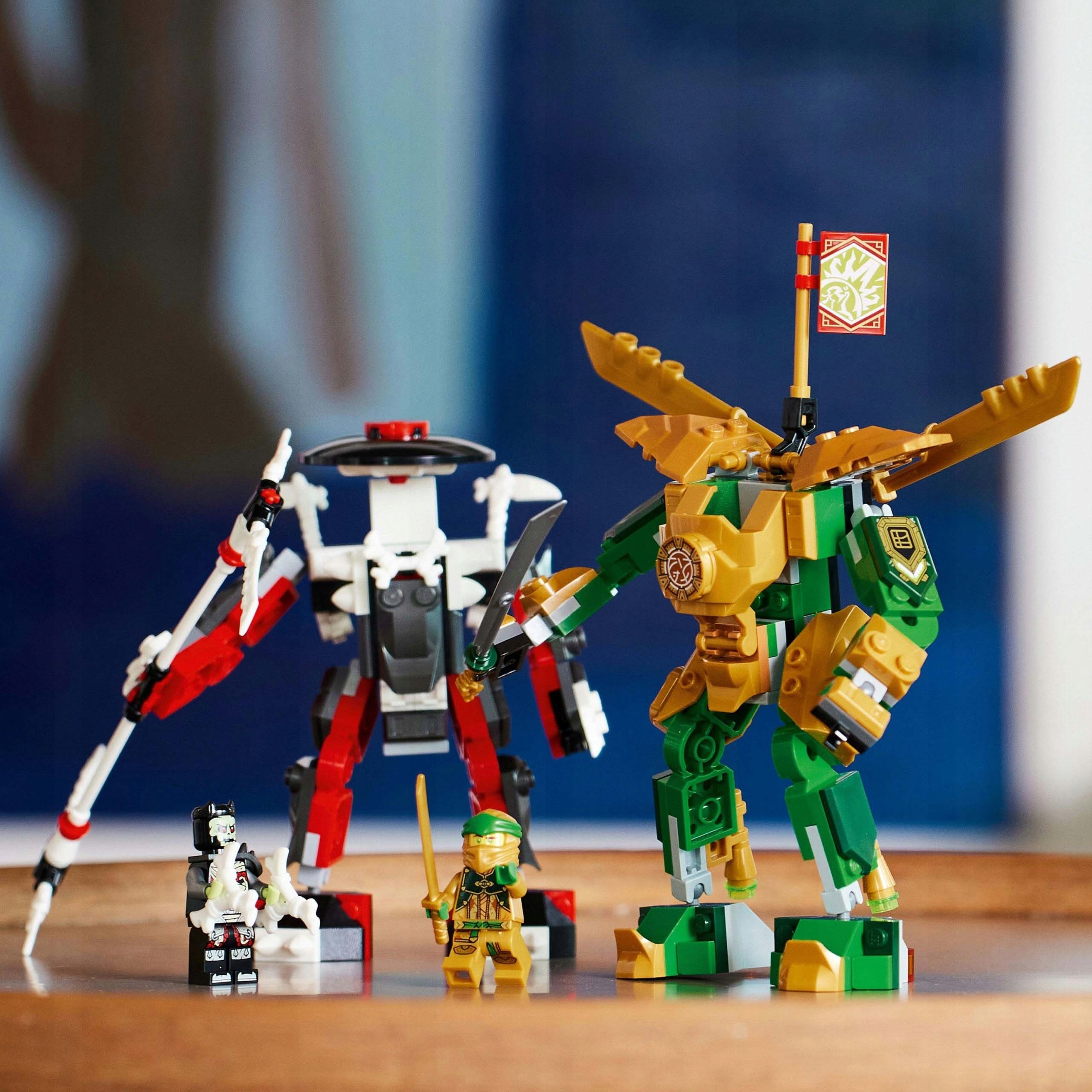 ZESTAW LEGO NINJAGO 2w1 Starcie Lloyda z Mechem EVO Mech skielet BITWA Broń Marka LEGO