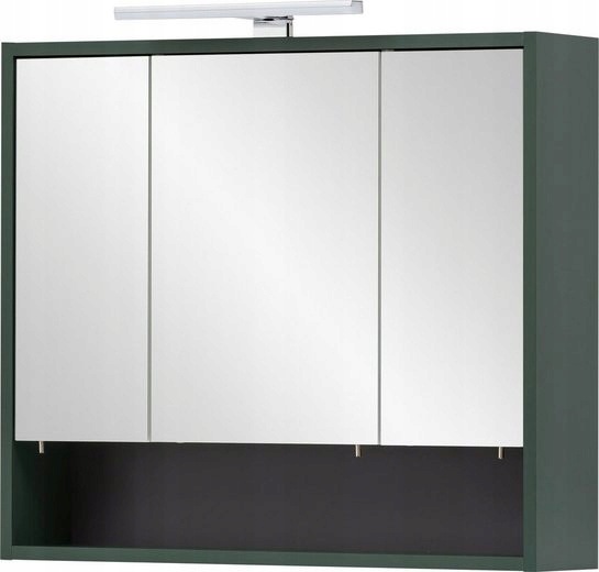 Schildmeyer Kent skříňka se zrcadlem 70x16x64,2 cm Lahvově zelená barva Led