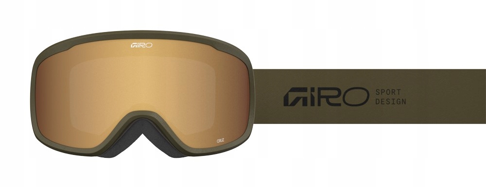 Gogle zimowe Giro Cruz Olive Green Stacked (otg) (Cylindryczne) Amber Gold