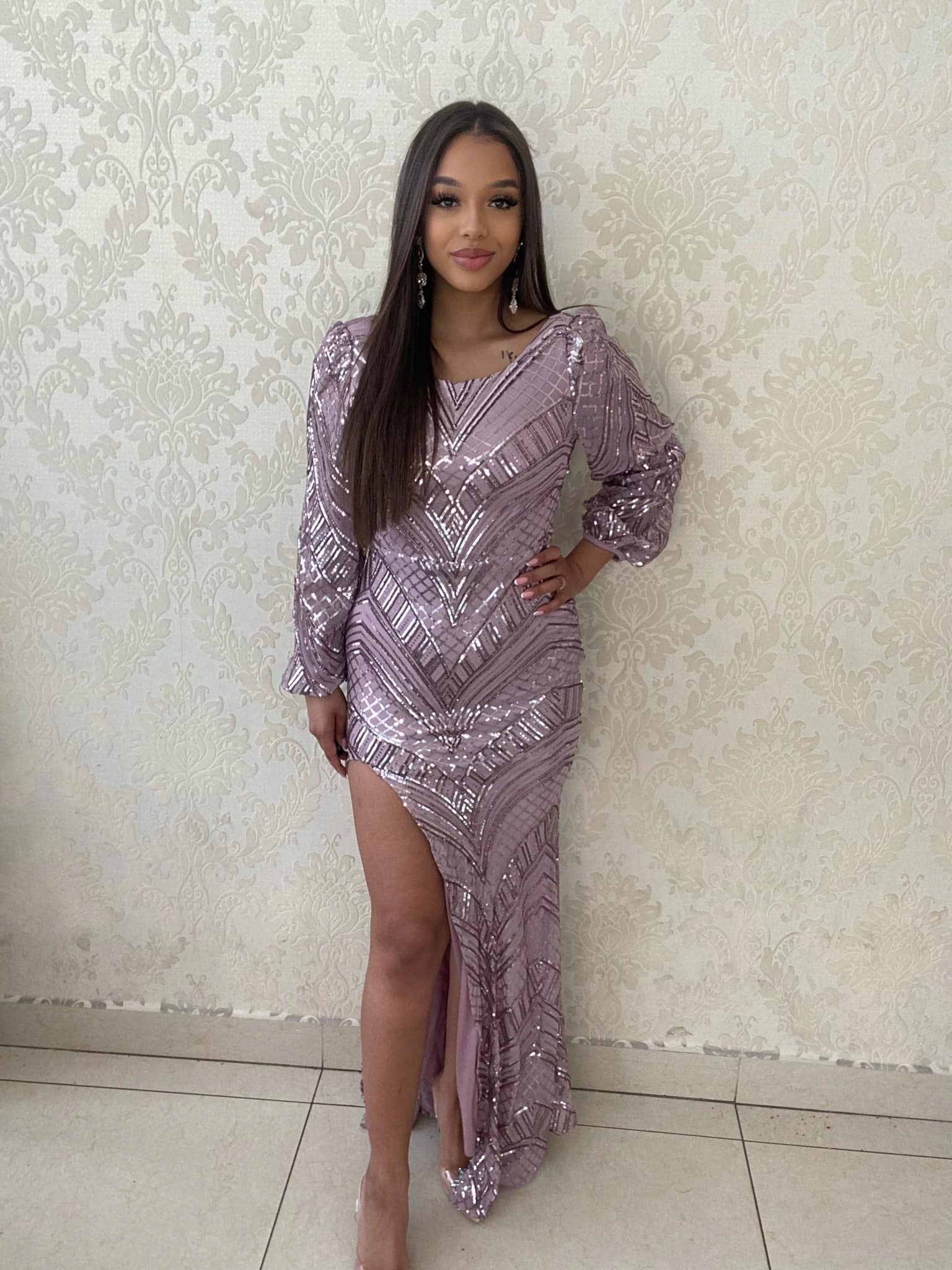 Šaty Flitrové Kuba Šaty, Heather, 38 M