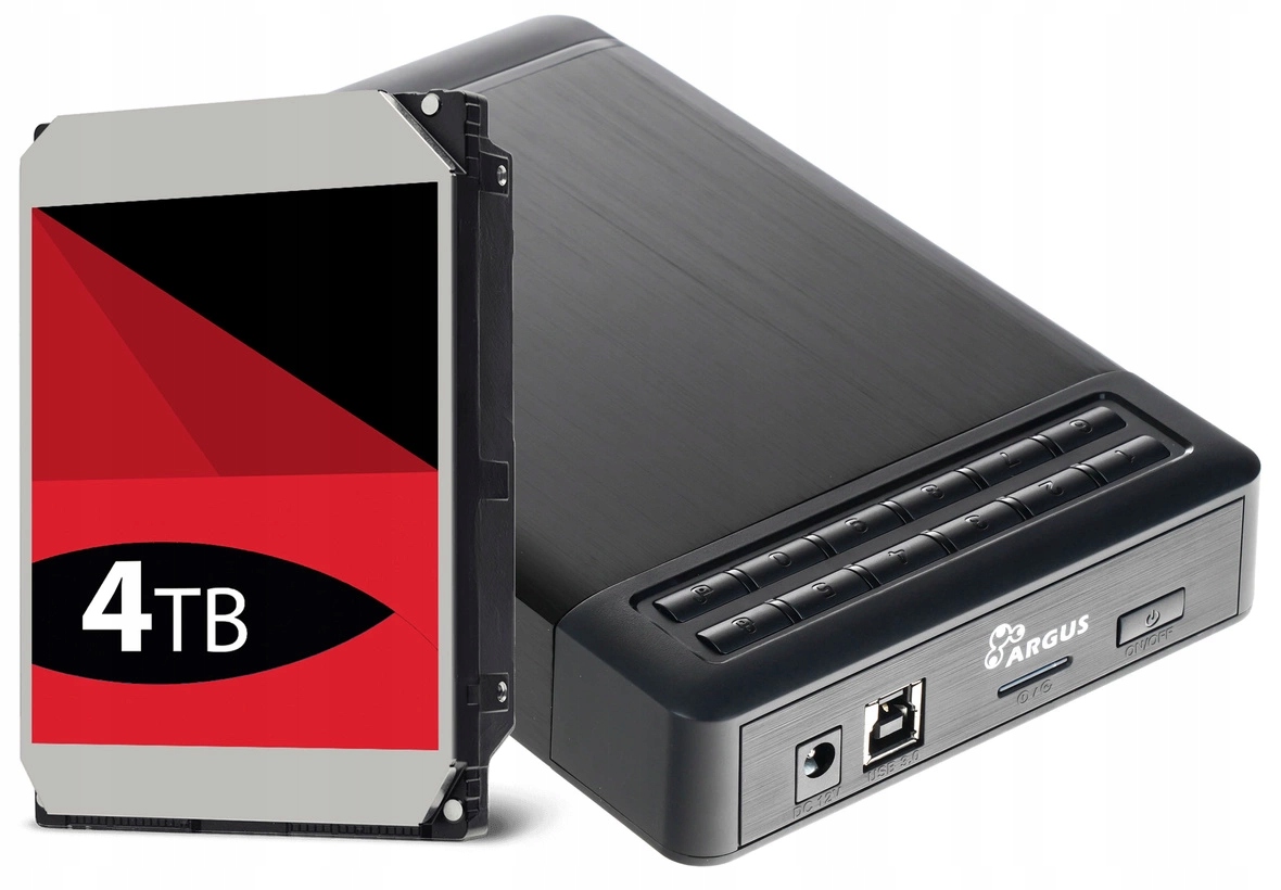 Šifrovaný prenosný disk 4TB Argus GD-35LK01 Usb 3.0 256-bit Aes Heslo