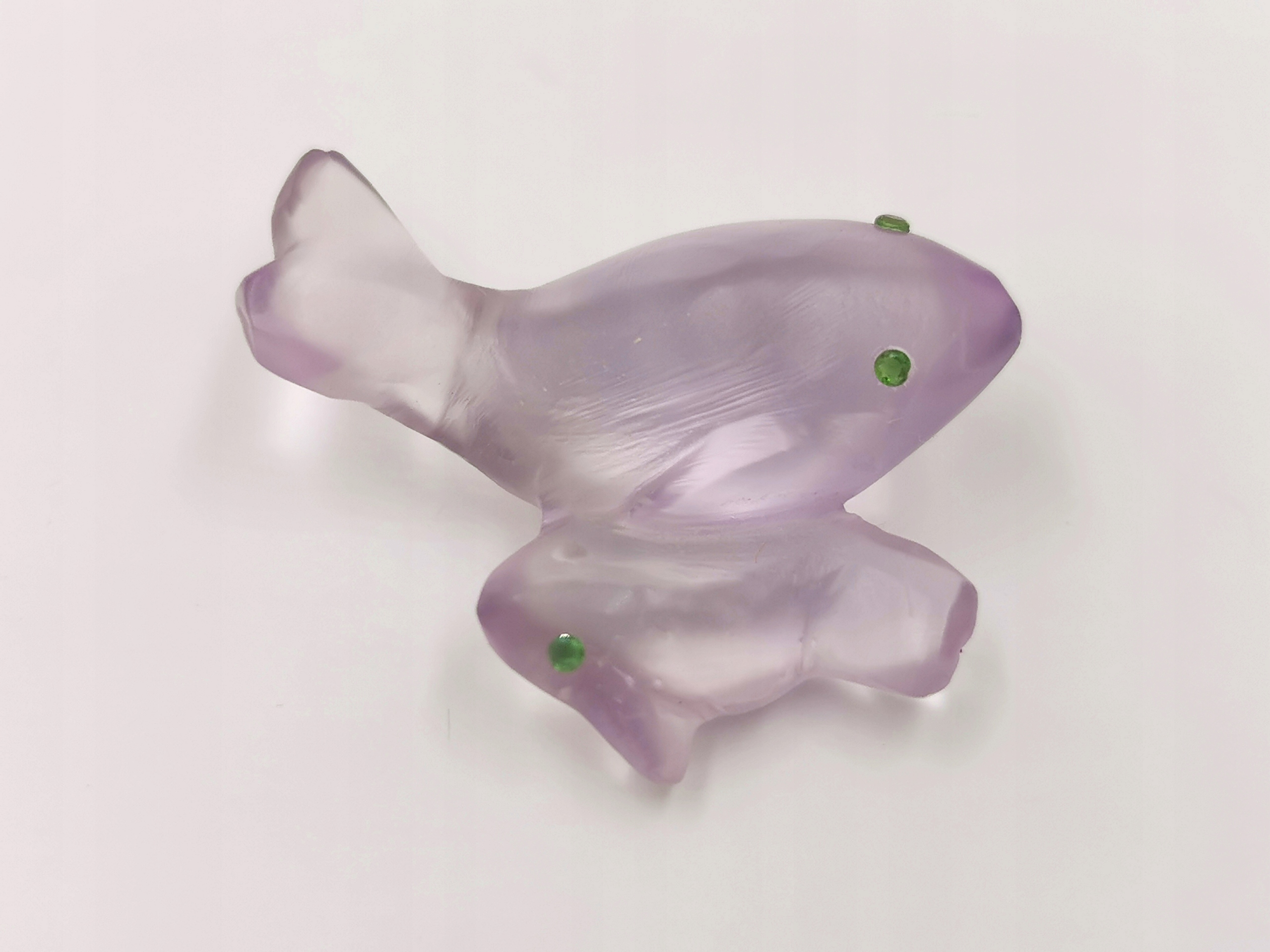 ametyst 23,95 ct socha ryby, delfíni 27,5 x 22,5 x 10,5 mm