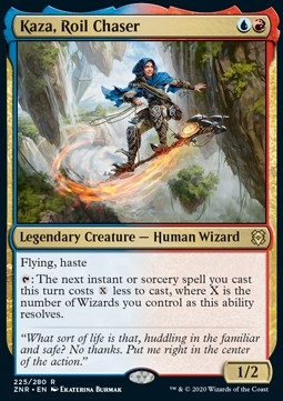 Kaza, Roil Chaser 2x FOIL ZNR MTG Zendikar Rising Rare MINT blue red Kaza, Roil Chaser 2x FOIL ZNR MTG Zendikar Rising Rare MINT blue red