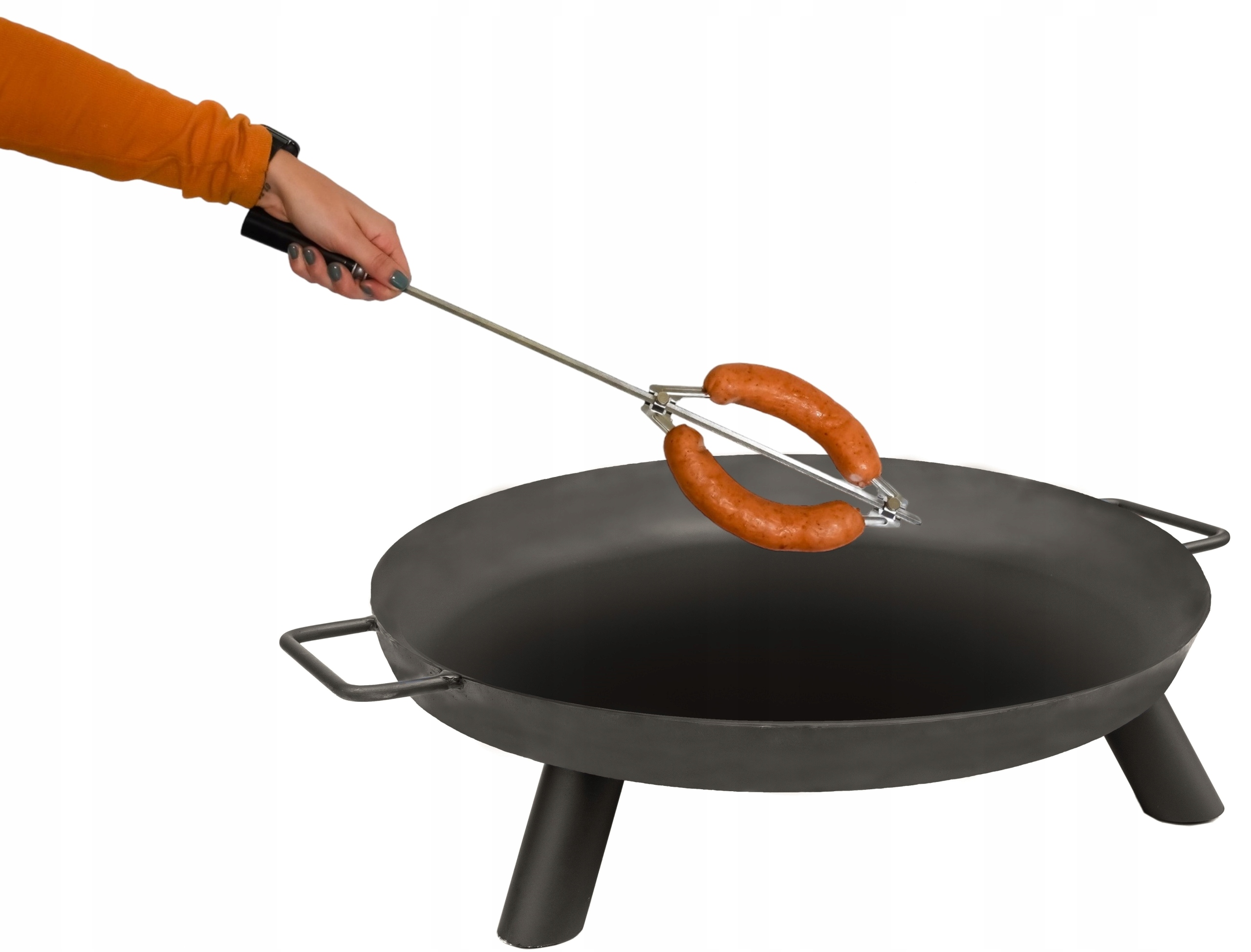 PALENISKO OGRODOWE STALOWE GRUBE NA OGNISKO KOCIOŁEK 60CM GRUBOŚĆ AŻ 2 MM! Długość (cm) 60 cm