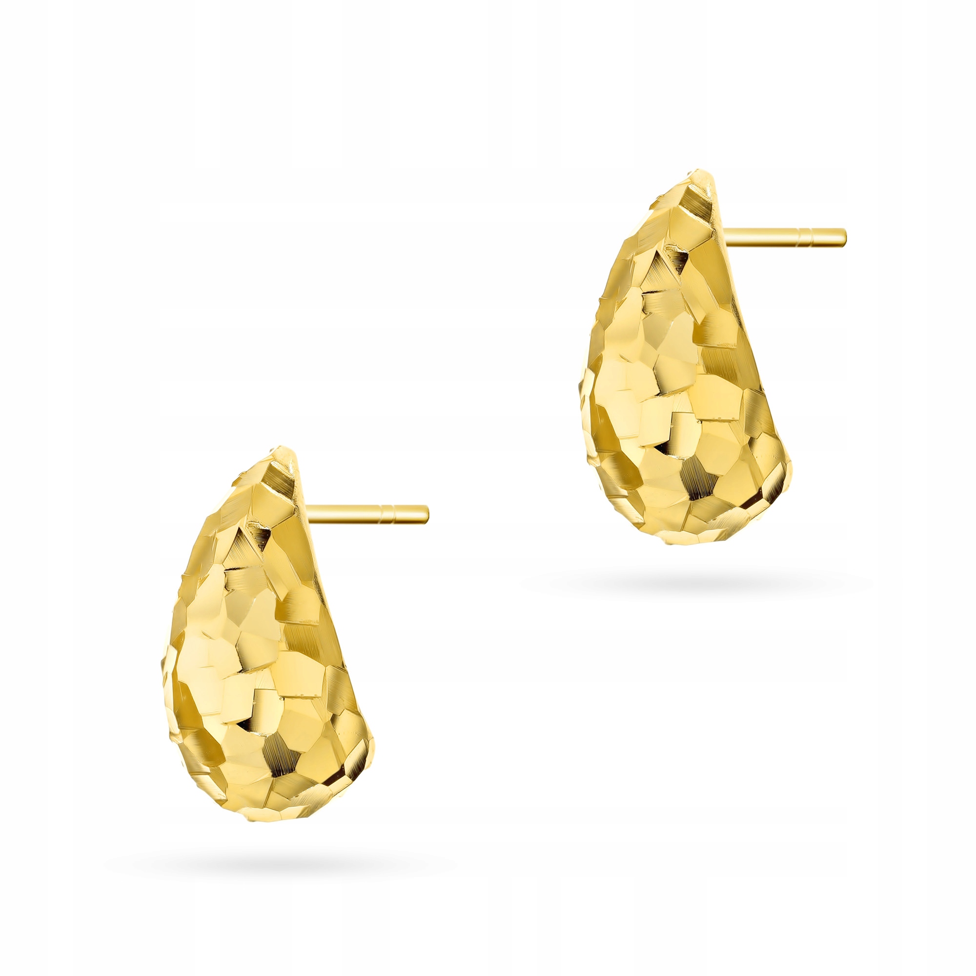 Pozlacené Stříbrné Náušnice Dámské ryzost 925 Diamantové kapky Lžičky Tužka