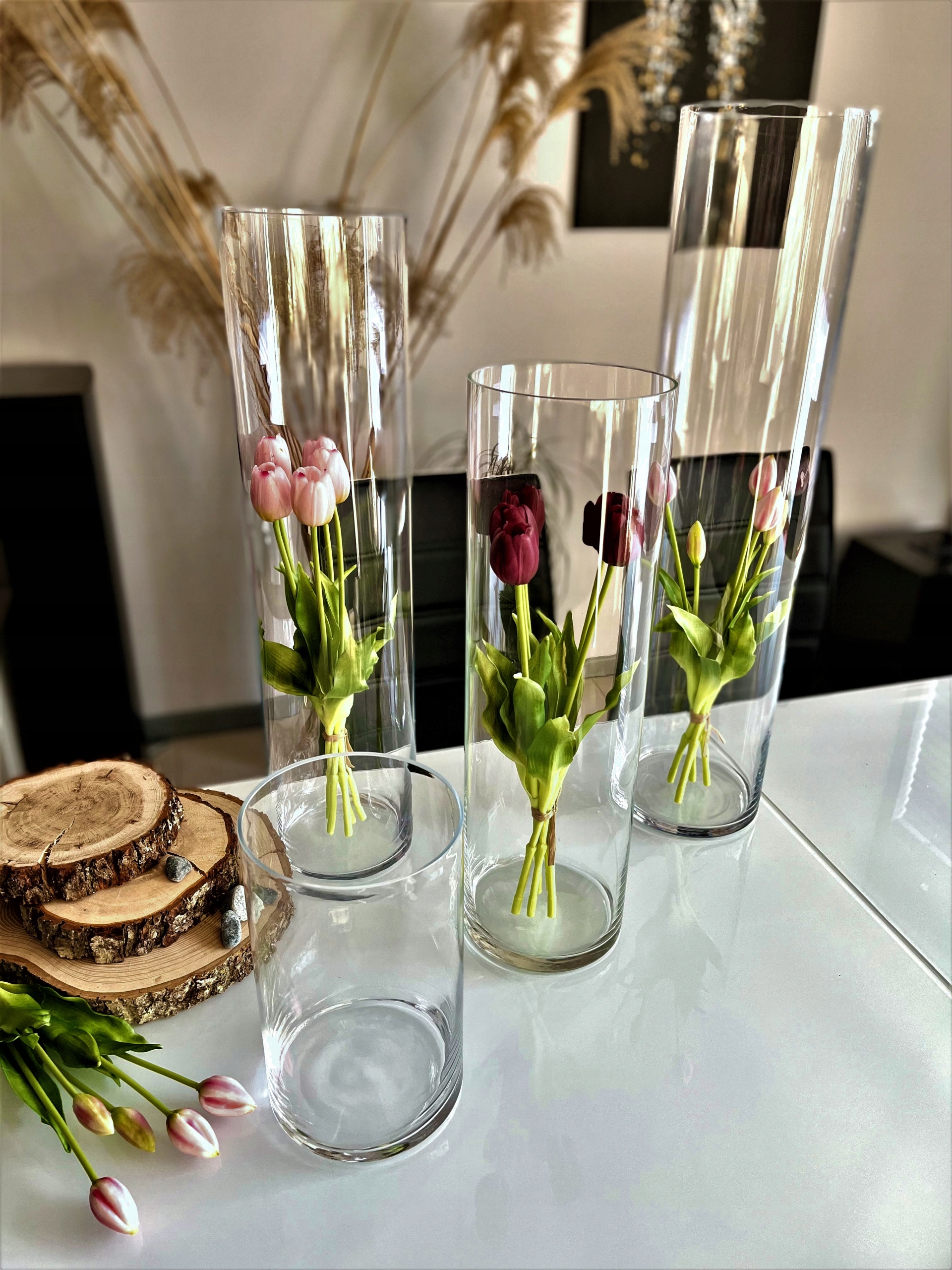 wazon szklany cylinder świecznik tuba h50 d12 Rodzaj inny