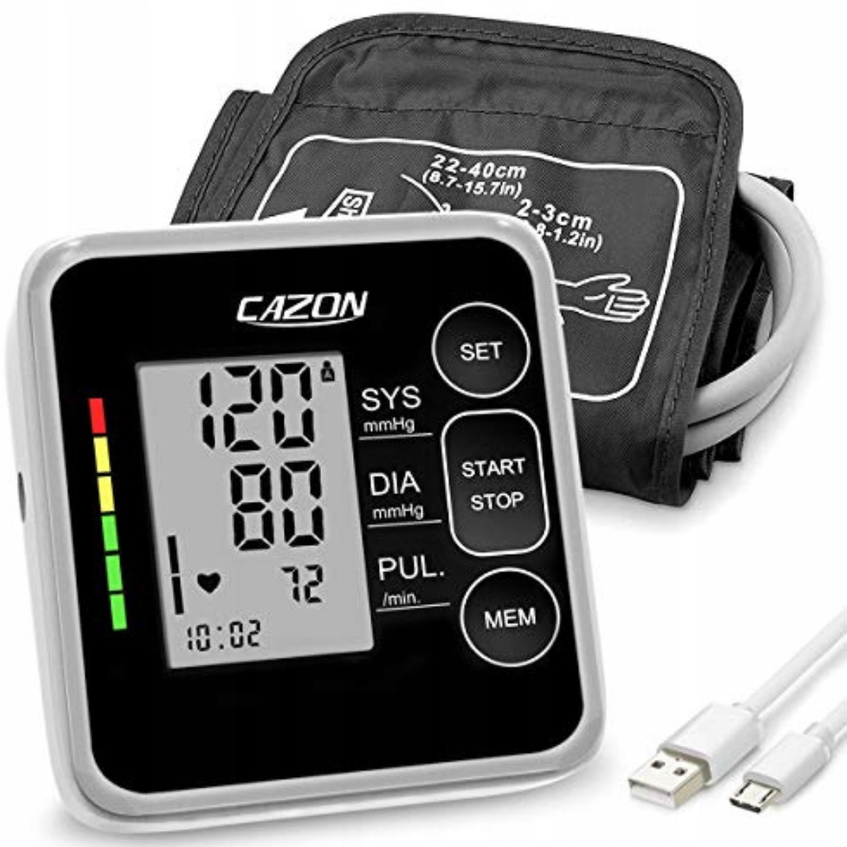 Ciśnieniomierz elektroniczny Cazon B26 Duży Ekran Mankiet 22-42 cm