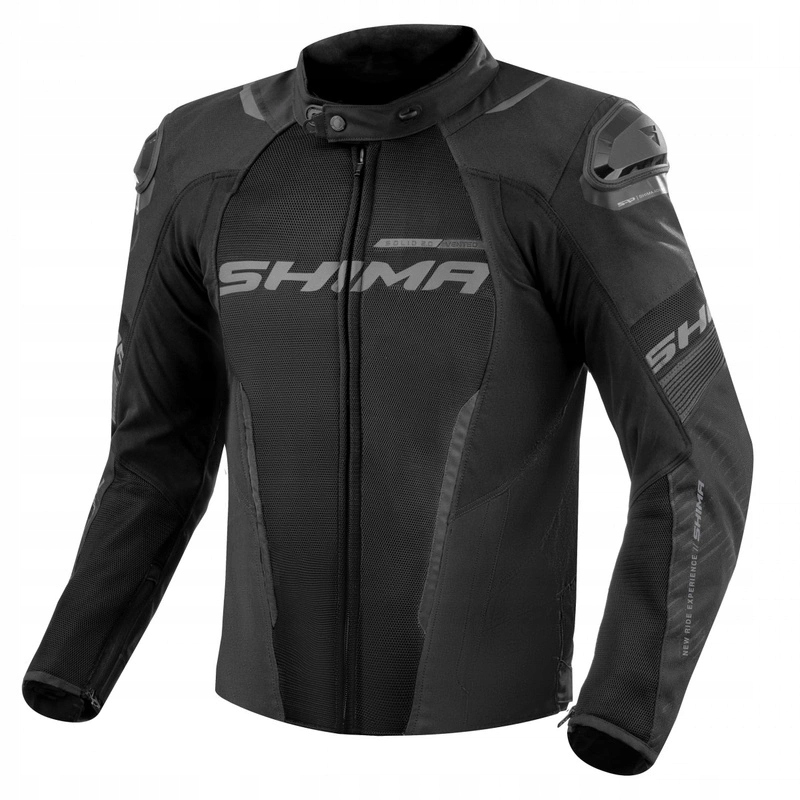 Textilní moto bunda Shima Solid 2.0 Vented Black černá Bonus