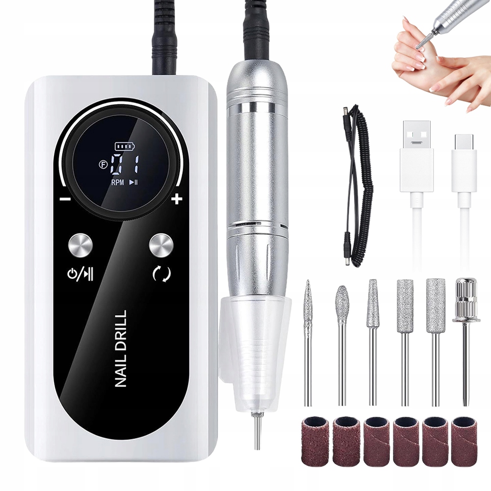 Bruska Manikúra Pedikúra Set S LCD Displejem 45000 Rpm