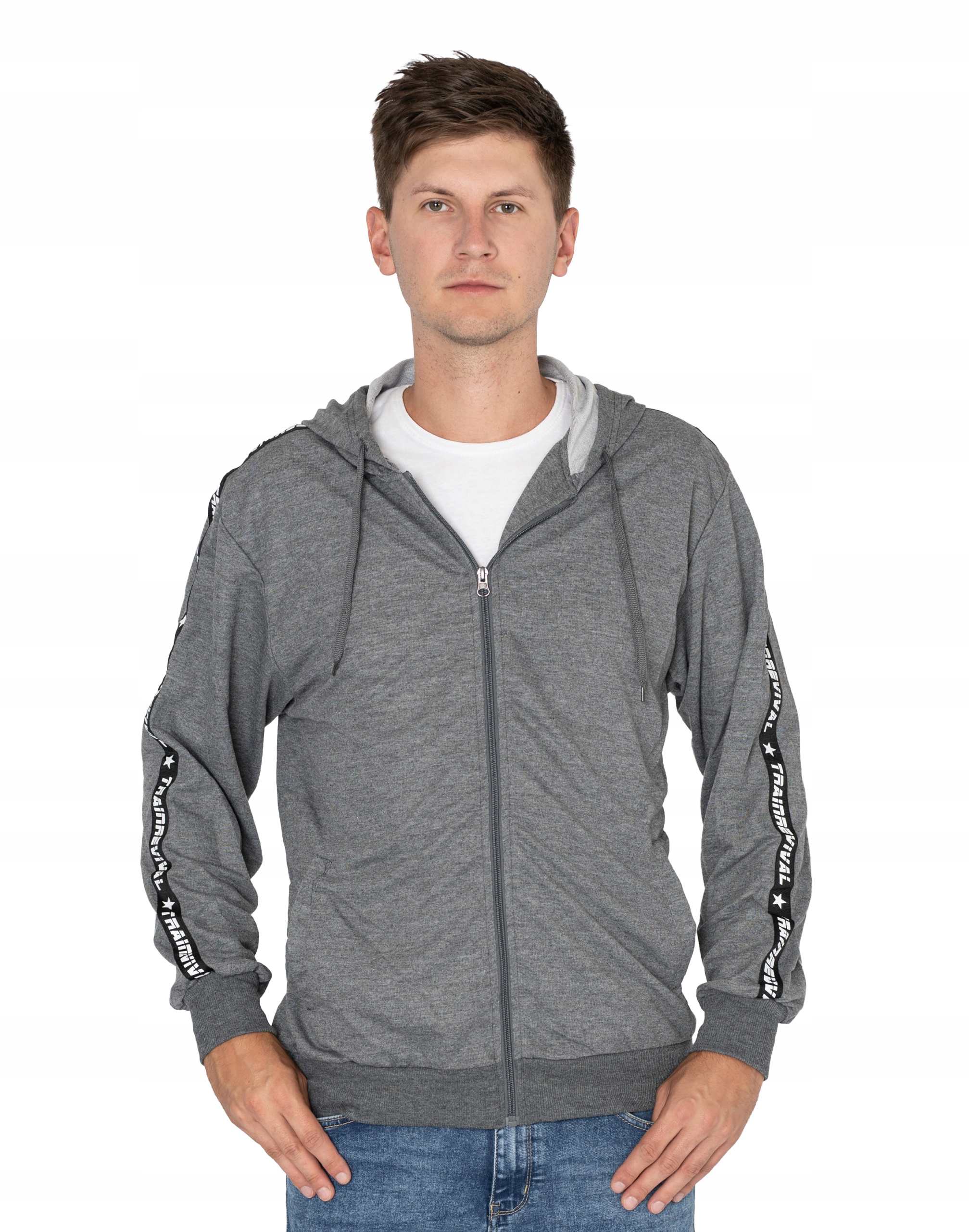 

Bluza Męska Rozpinana z Kapturem Sport 2717-03 XL