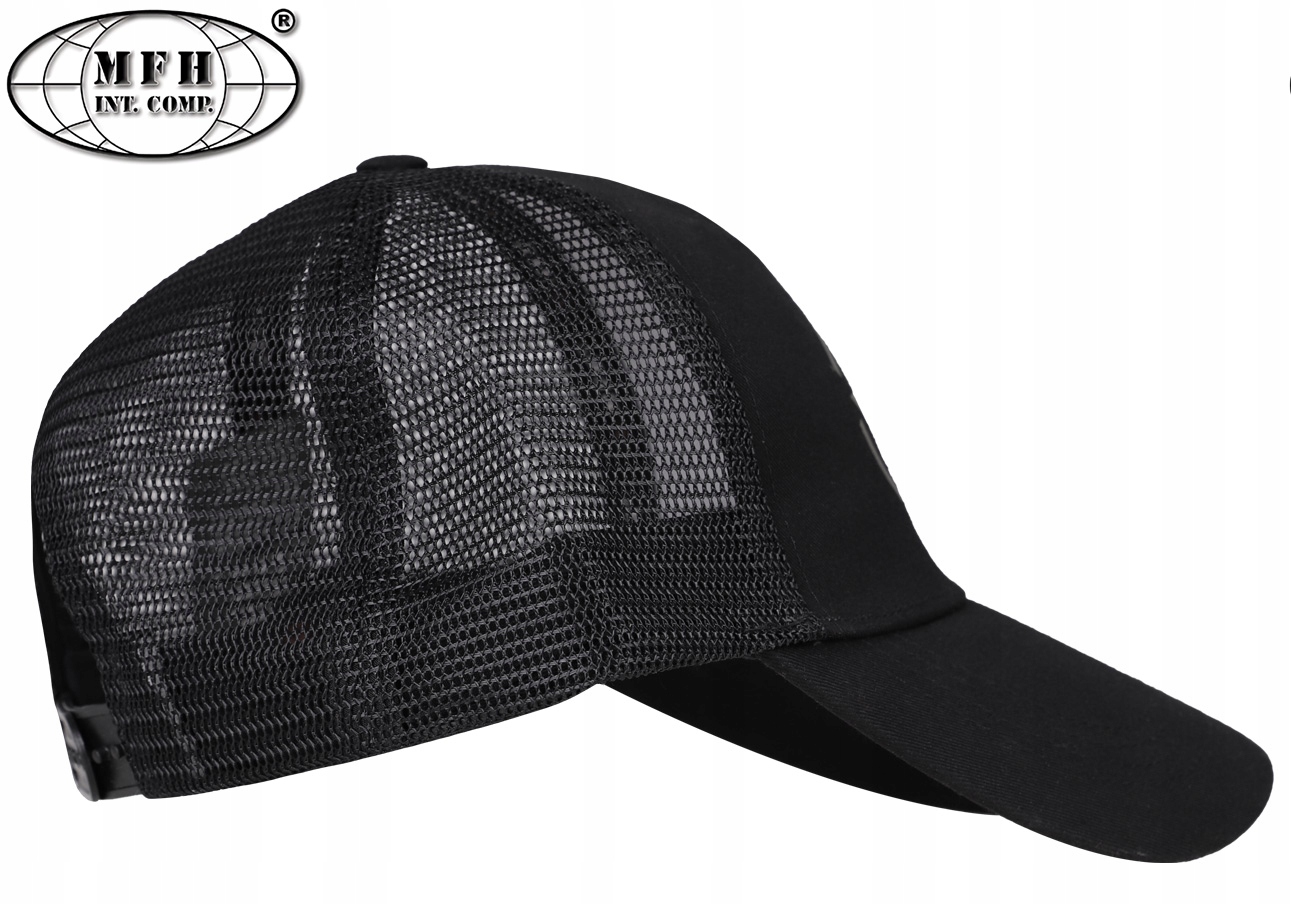 MFH CZAPKA Z DASZKIEM BEJSBOLÓWKA TRUCKER CZARNA Rozmiar uniwersalny
