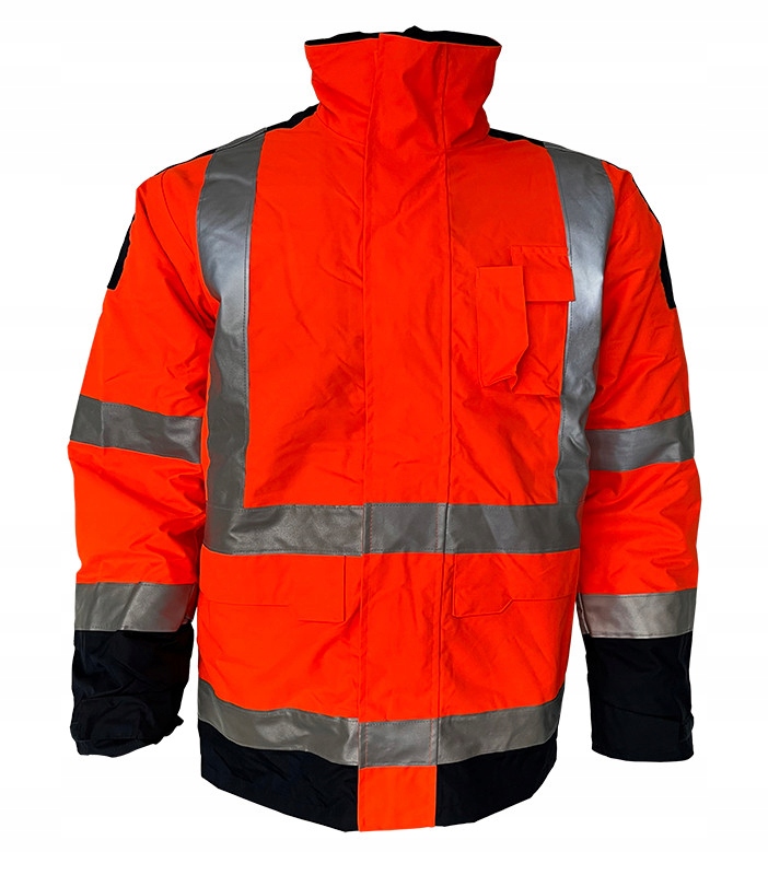 Kurtka Ocieplana Zimowa Wodoodporna Ostrzegawcza Odblaskowa Drogowa Kaptur Kod producenta Kurtka URAN PLUS Pomarańczowa XL