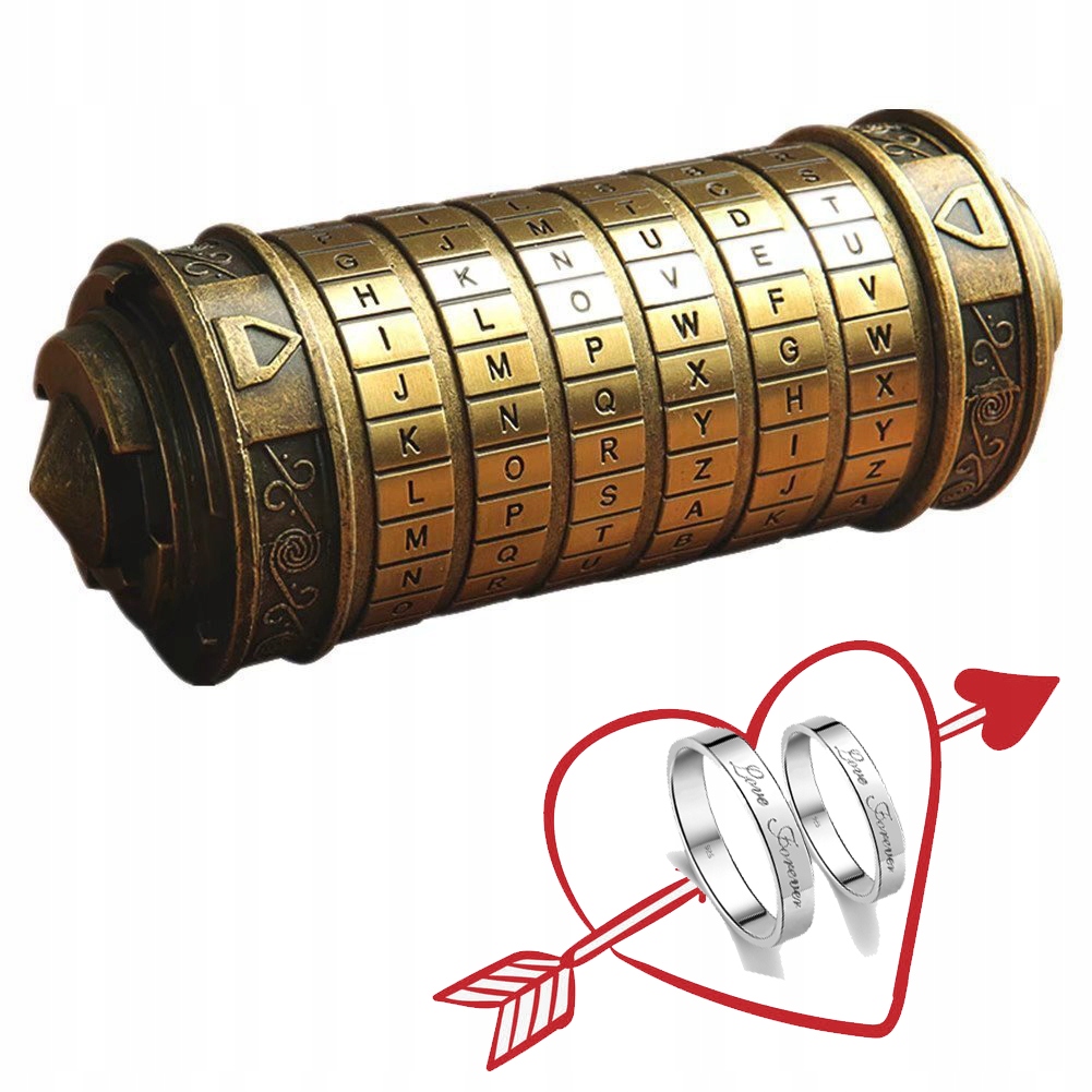 Kod Da Vinci Alfabet Blokada Mini Cryptex, Prezent