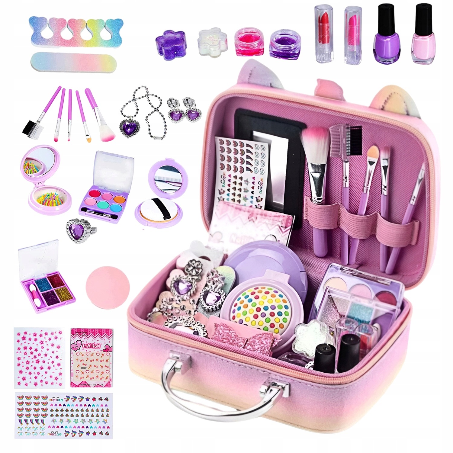 velký kosmetický make-up na nehty pro děti kufřík Dárek