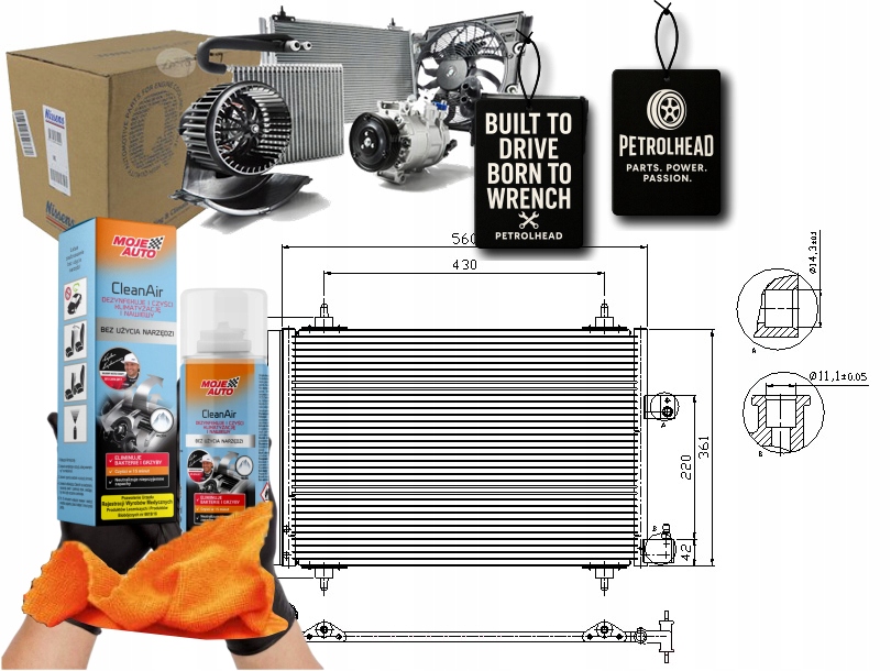Kondenzátor Klimatizace Citroen C5 C5 II C5 III C6 #Petrolhead Pro+ Kit9
