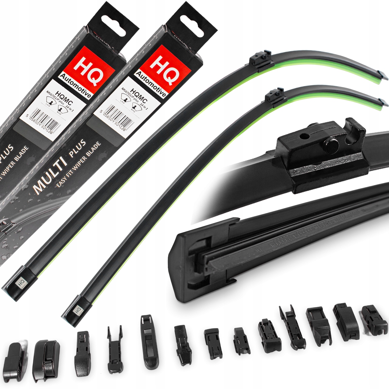 2X Pióra Wycieraczek Wycieraczki Hq 525+500mm Zestaw 52,5CM+50CM Multiclip