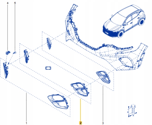 261525762R - РЕШІТКА ХРОМ РАМКА ГАЛОГЕН ПЕРЕДНЯ CAPTUR II 19-