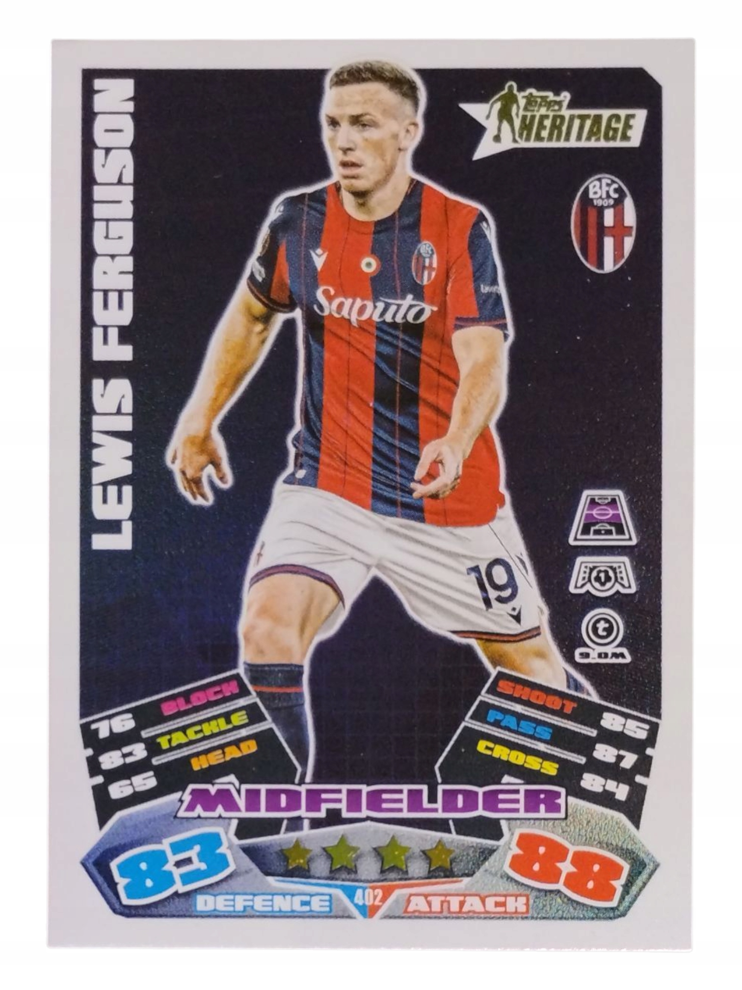 Topps Match Attax 2025-2026 Heritage Lewis Ferguson Bologna Fc 402