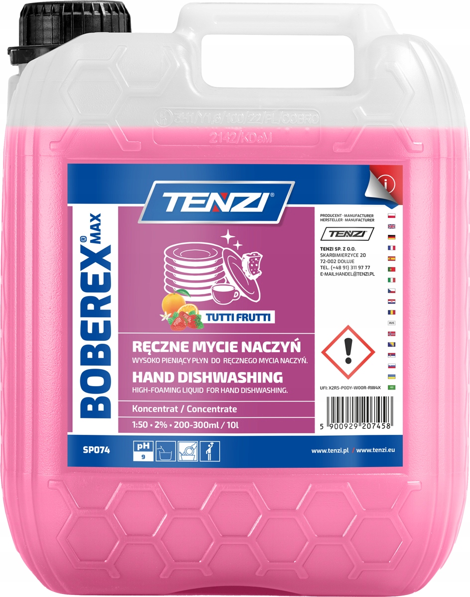 Levně Tenzi Boberex Max Tutti Frutti Tekutý prostředek na mytí nádobí 5L