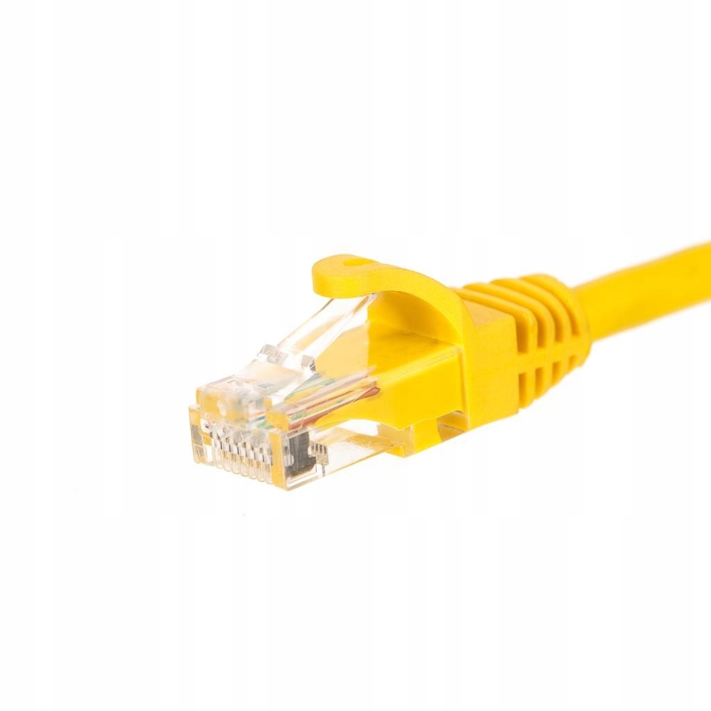 Patchcord RJ45, Netrack osłonka zalewana, kat. 6 Utp, 0,25m żółty