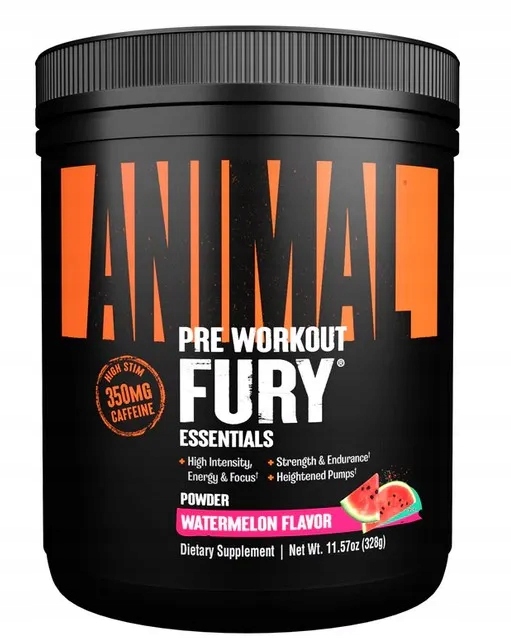 Universal Nutrition Animal Fury, Watermelon, prášek, 320 g