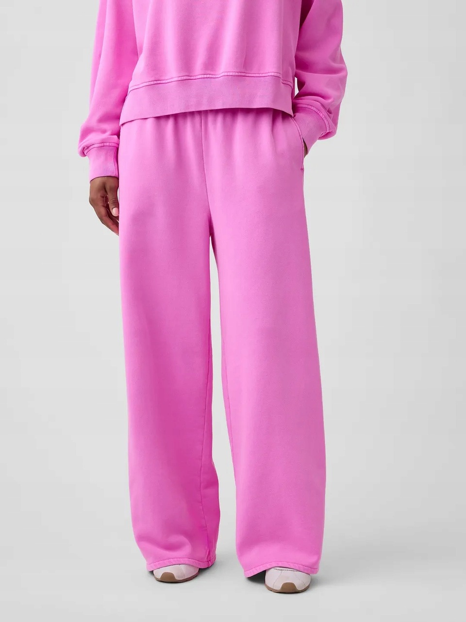 Gap Dámské teplákové kalhoty Vintage Soft Baggy Wide Leg Sweatpant Pink M