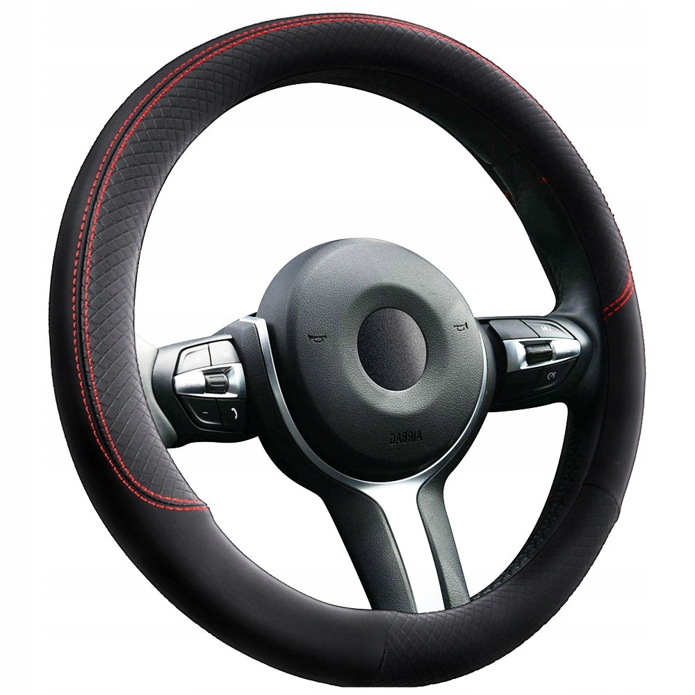 SAMOCHODOWY POKROWIEC NAKŁADKA NA KIEROWNICĘ SKÓRA