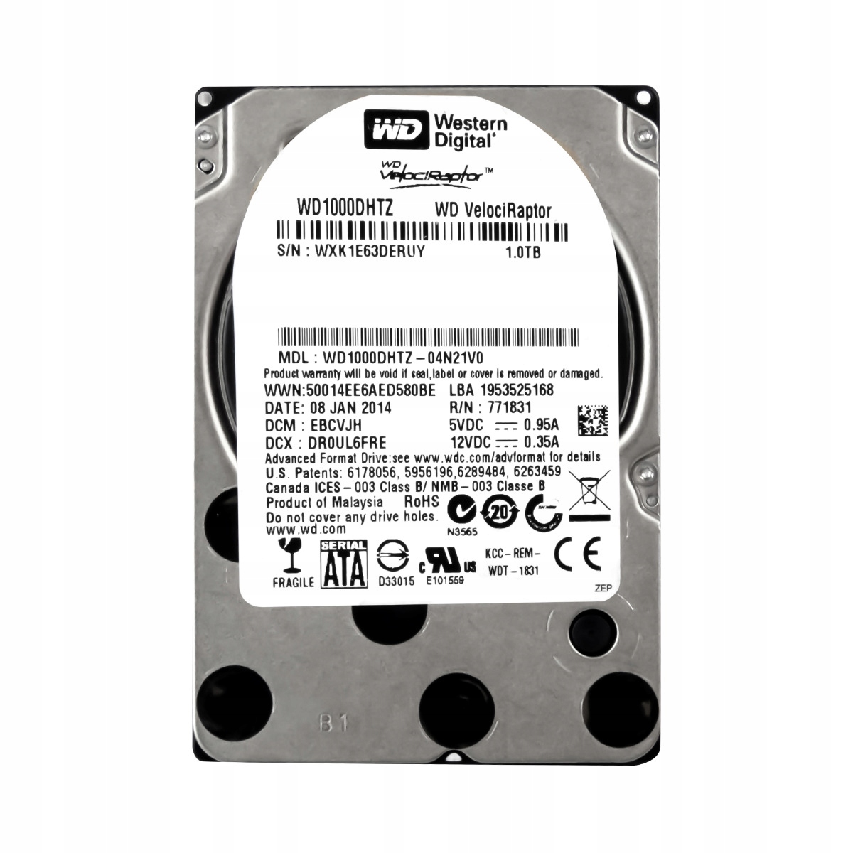 Wd VelociRaptor 1TB 10K Sata III 2.5'' WD1000DHTZ