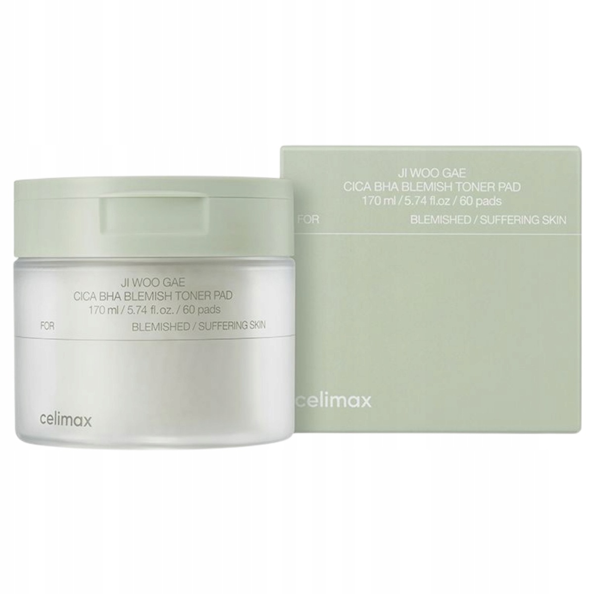celimax Ji Woo Gae Cica Bha Blemish Toner Pad 60 ks – čistící vločky