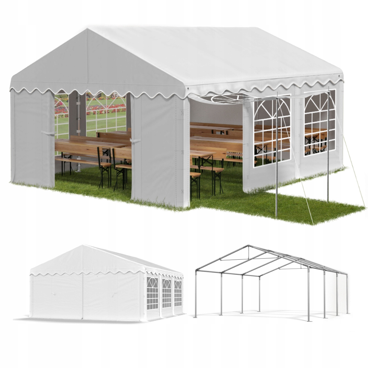 

Namiot Handlowy 4x6m Pawilon Ogrodowy Magazyn Home