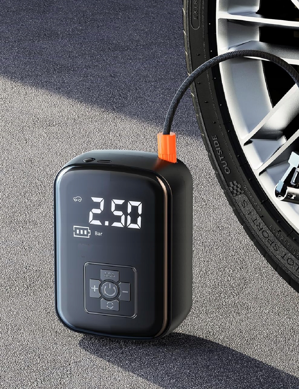 BEZPRZEWODOWY KOMPRESOR SAMOCHODOWY SPRĘŻARKA PRZENOŚNA ROWEROWA POMPKA KÓŁ Kod producenta POMPKA DO KÓŁ SAMOCHODU ROWERU PODRĘCZNA