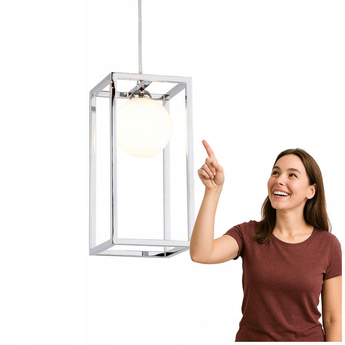 Industriální lampa Daisy Chrom Skleněná Italux