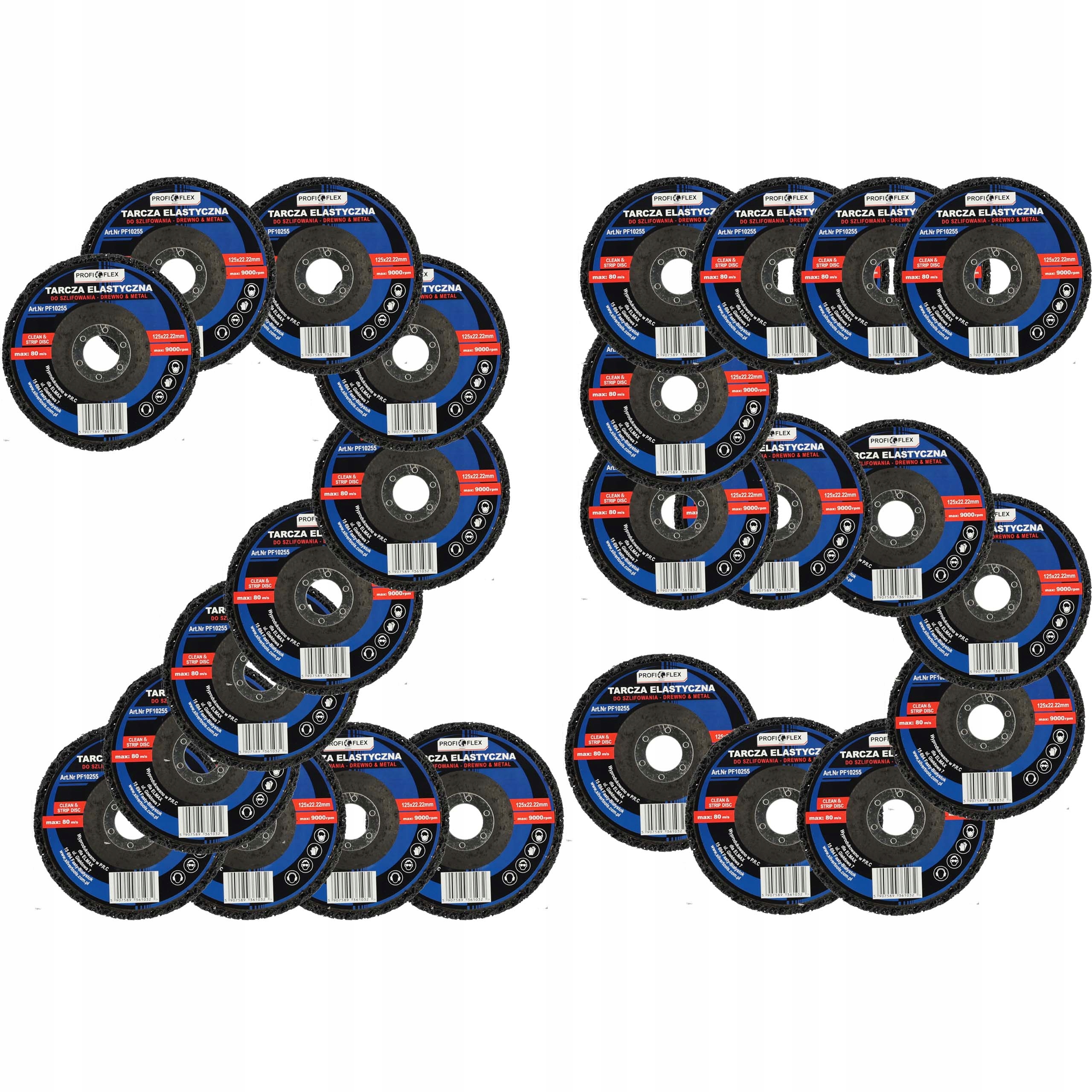 

25x tarcza włóknina szlifowania 125 włosy murzyna