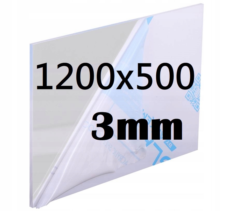 Plexi Plexi Plexi Bezbarvá Deska na míru 120 cm x 50 cm x 3 mm