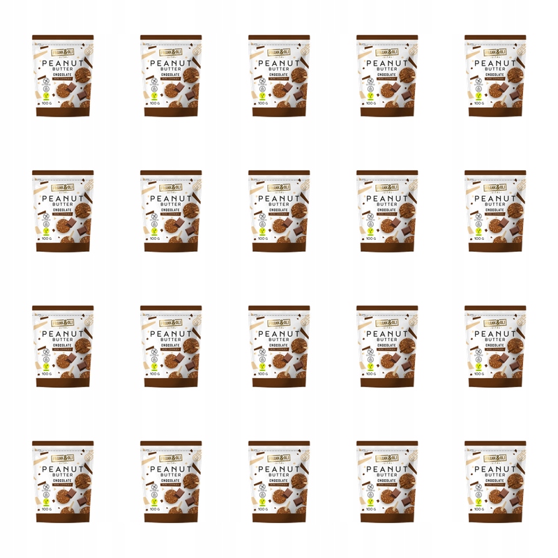 Frank & Oli Mini sušenky Peanut Butter Čokoládové 100g X20