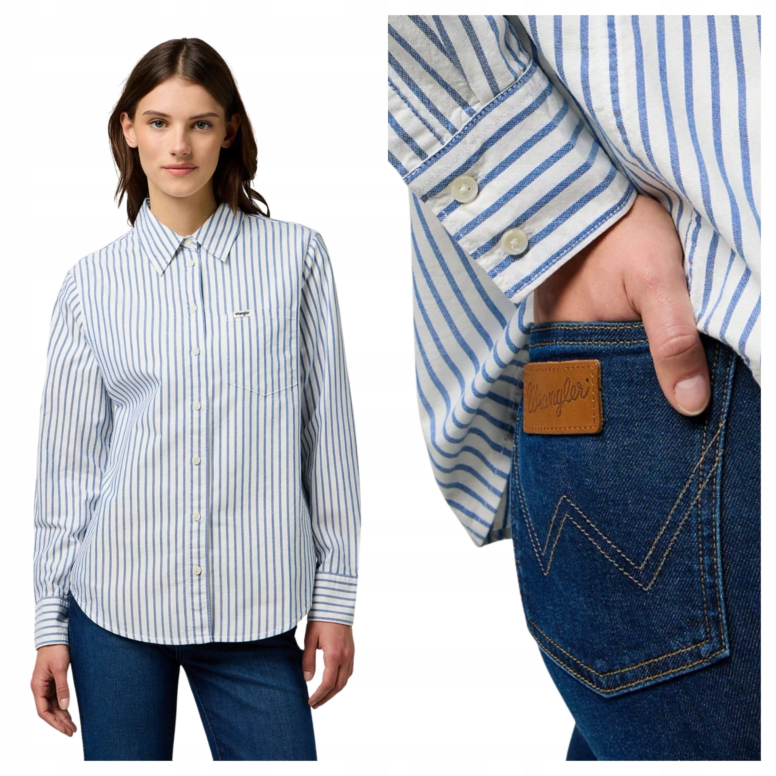 Dámská košile Wrangler 1 bod Shirt Modrá Na každý den Xs