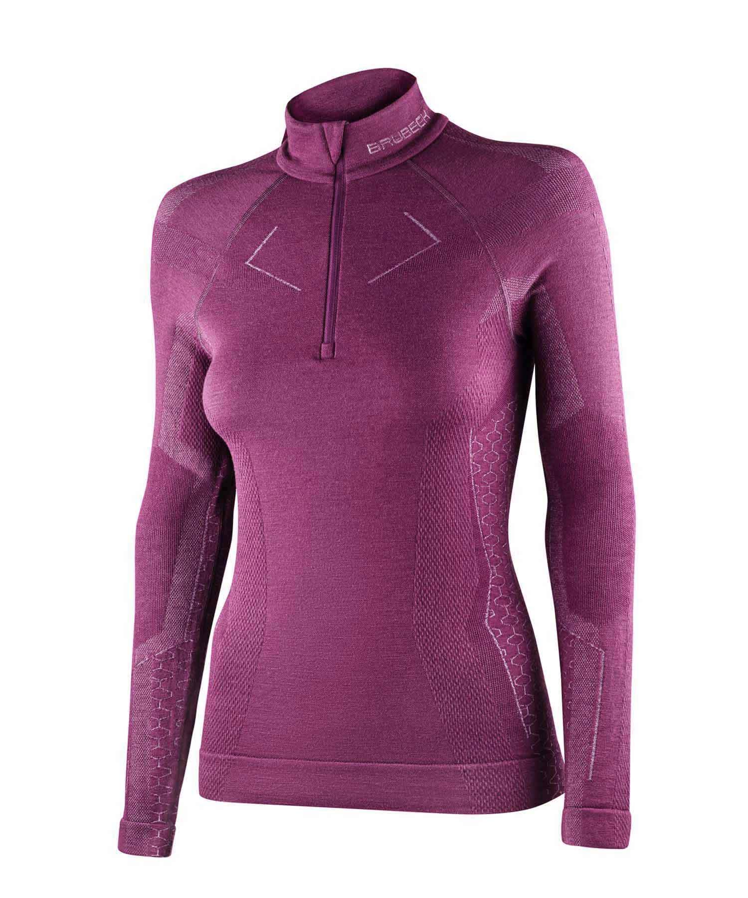 Brubeck Wełniana Bluza Damska Koszulka Termoaktywna Extreme Merino Ciepła