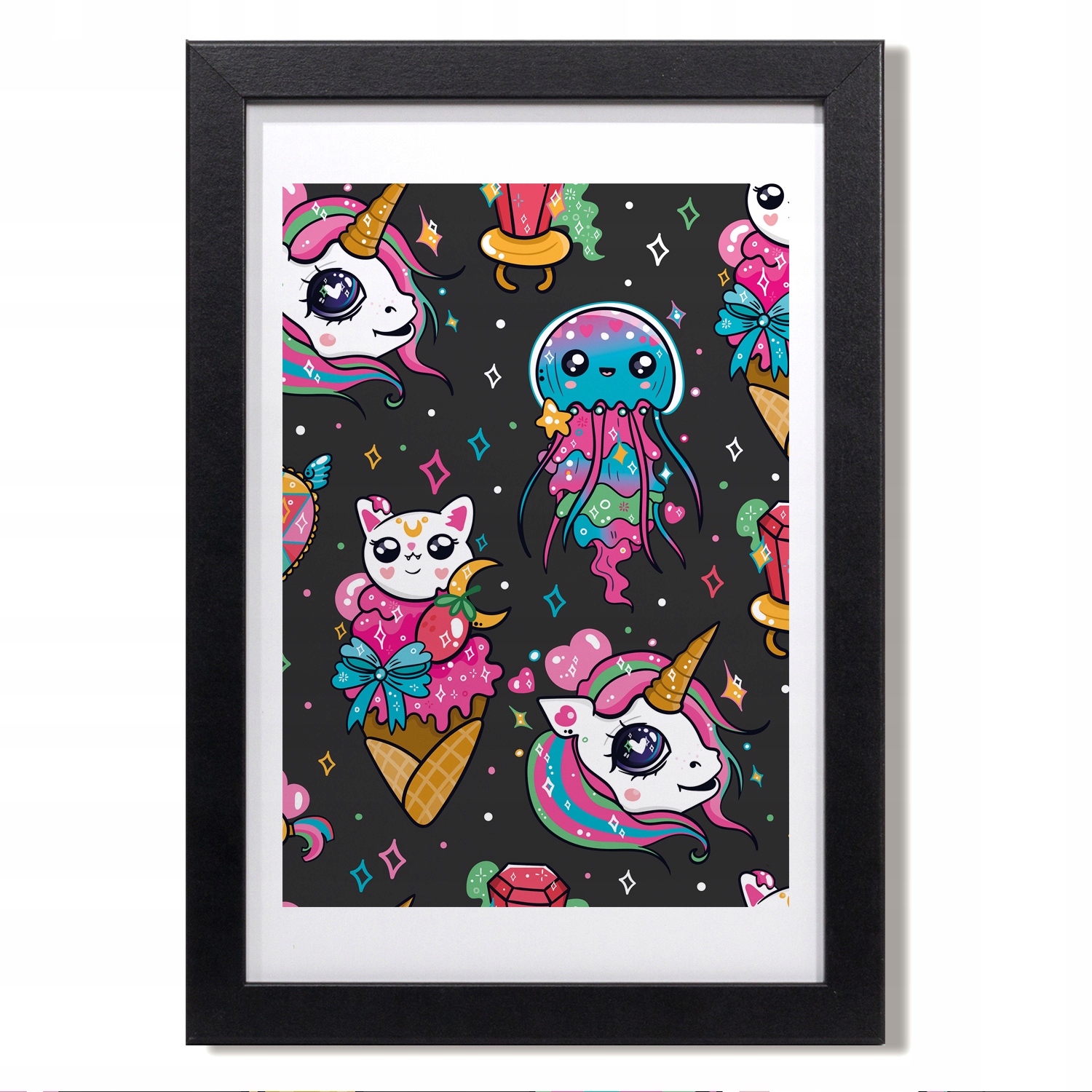 Obraz s rámem Mdf Zvířata zmrzlina pohádka 20x30 cm