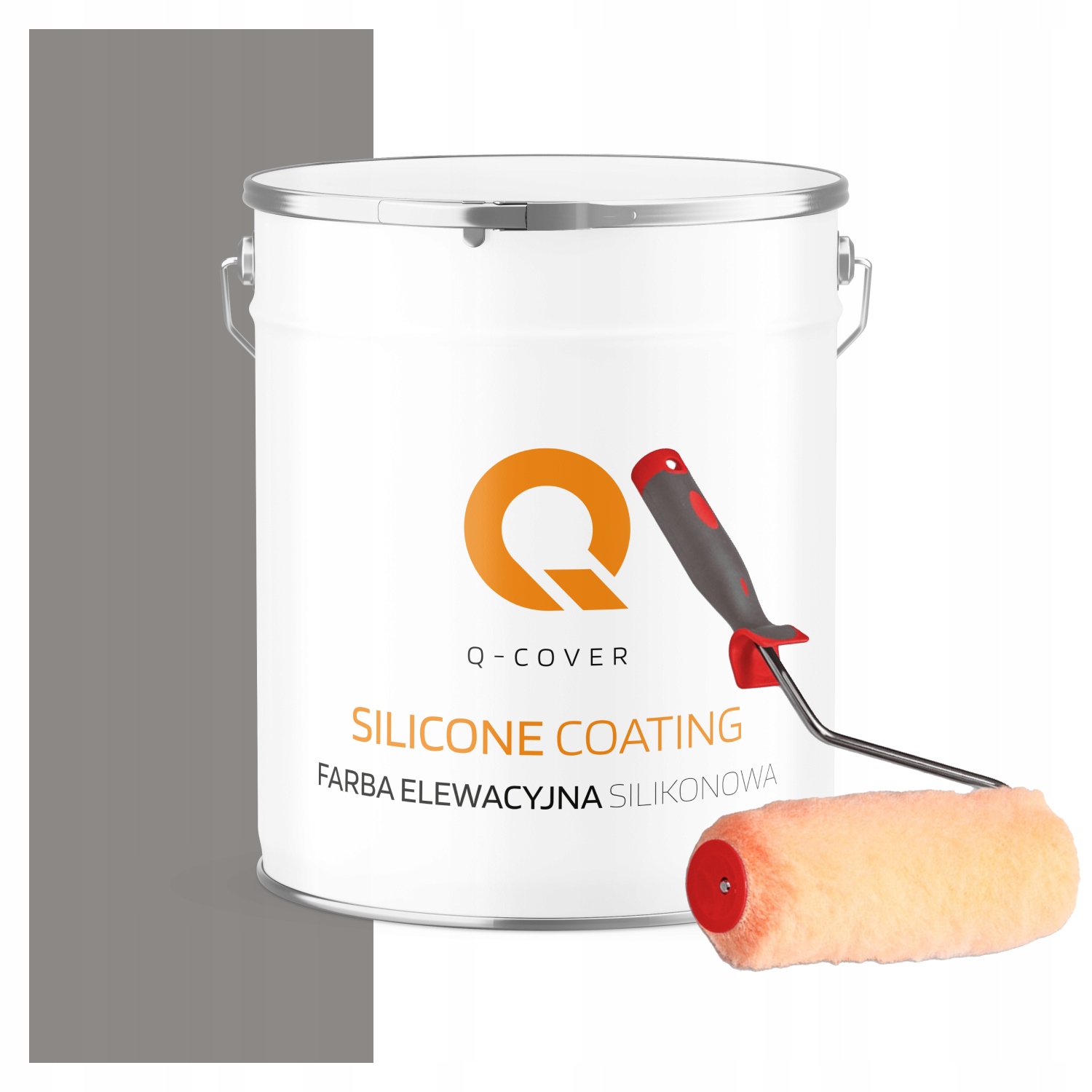 Fasádna silikónová vonkajšia omietka 5L šedá tmavo chladná valček