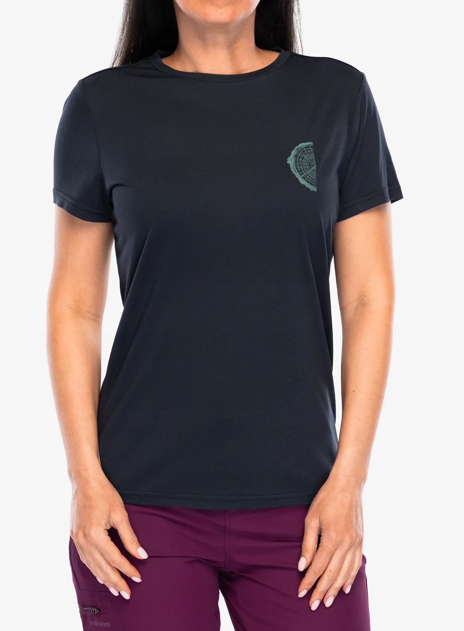 Dámské s potiskem s potiskem Viking Rune Bamboo navy/turquise S