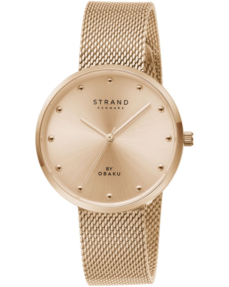 Nové Originální dámské hodinky Japonský mechanismus Strand by Obaku mesh