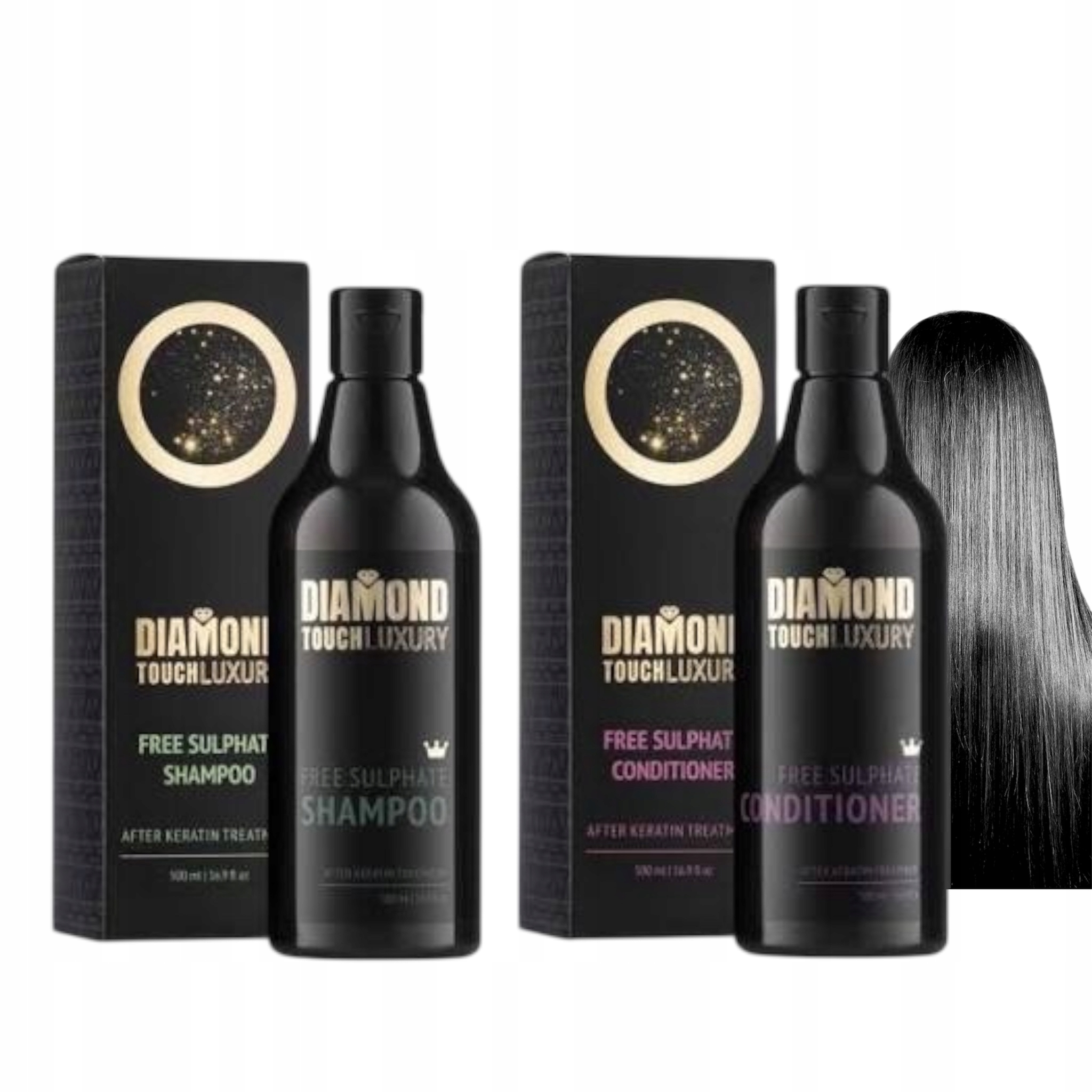 Diamond Touch Luxury Szampon Odżywka 2x500ml po keratynie Bez Sls i soli