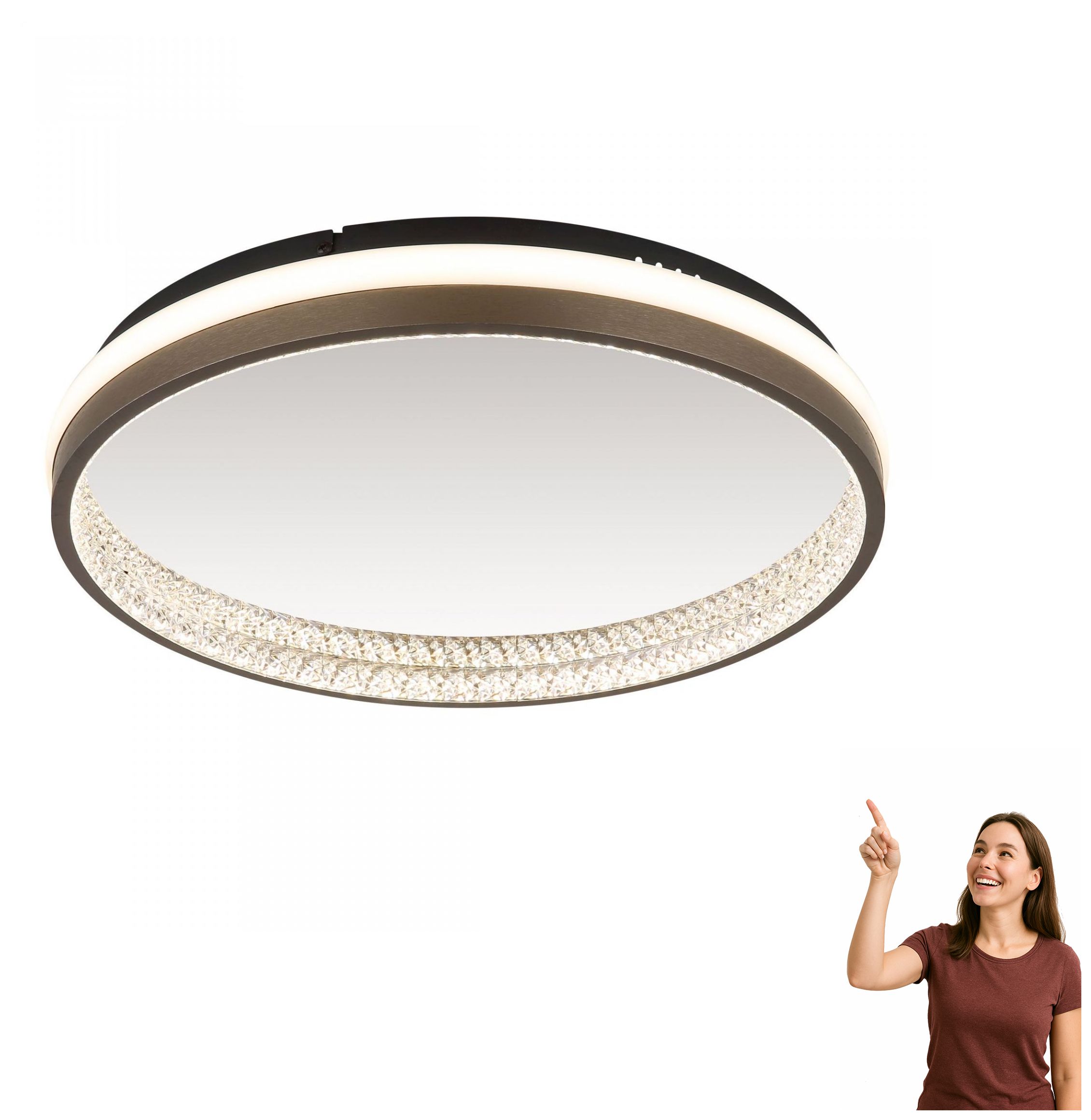 Led stropná lampa 40W Della 67179D Globo