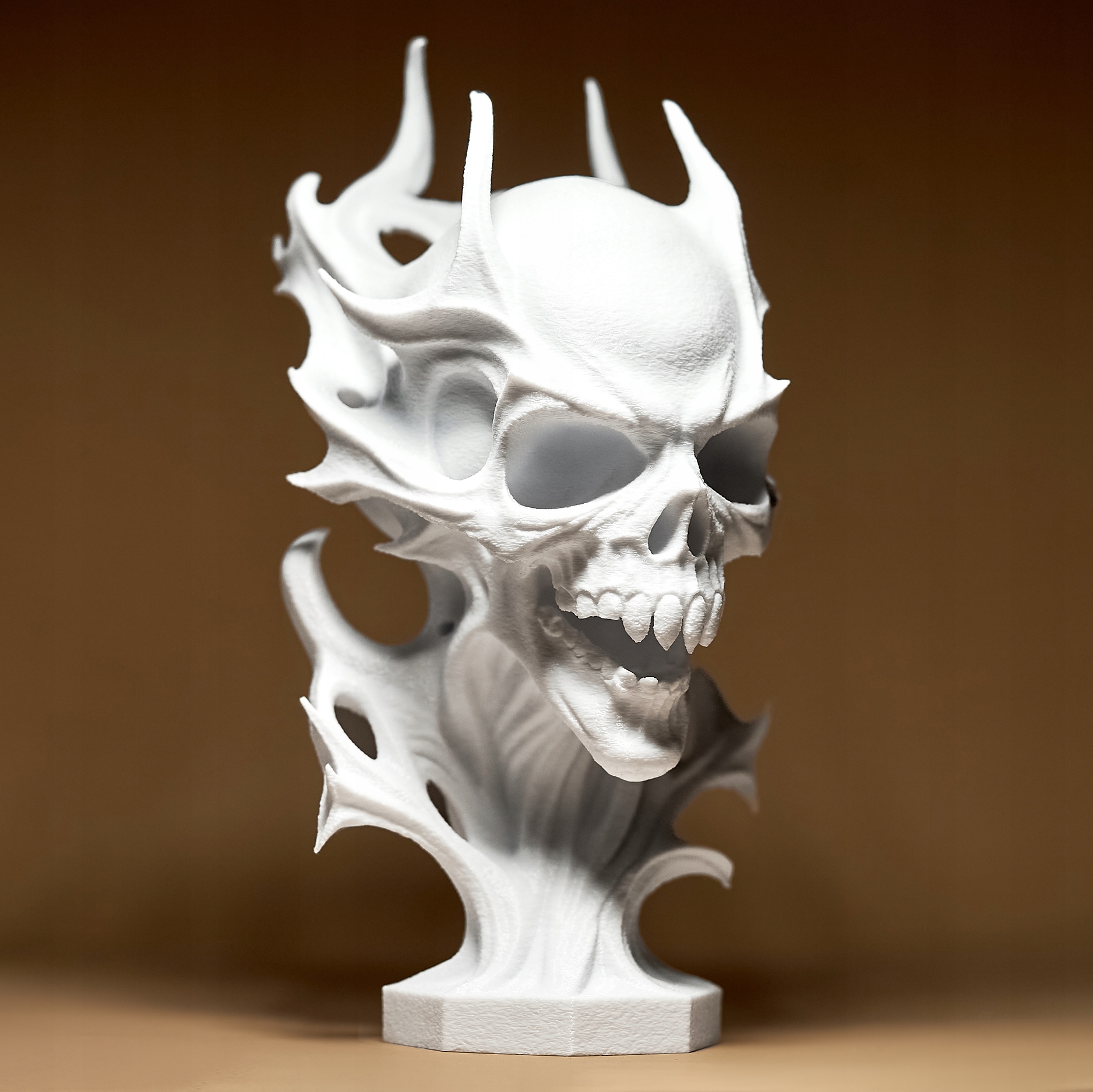 Lebka Gotická figurka Socha Soška Dekorace Dárek 3D tisk 25 cm