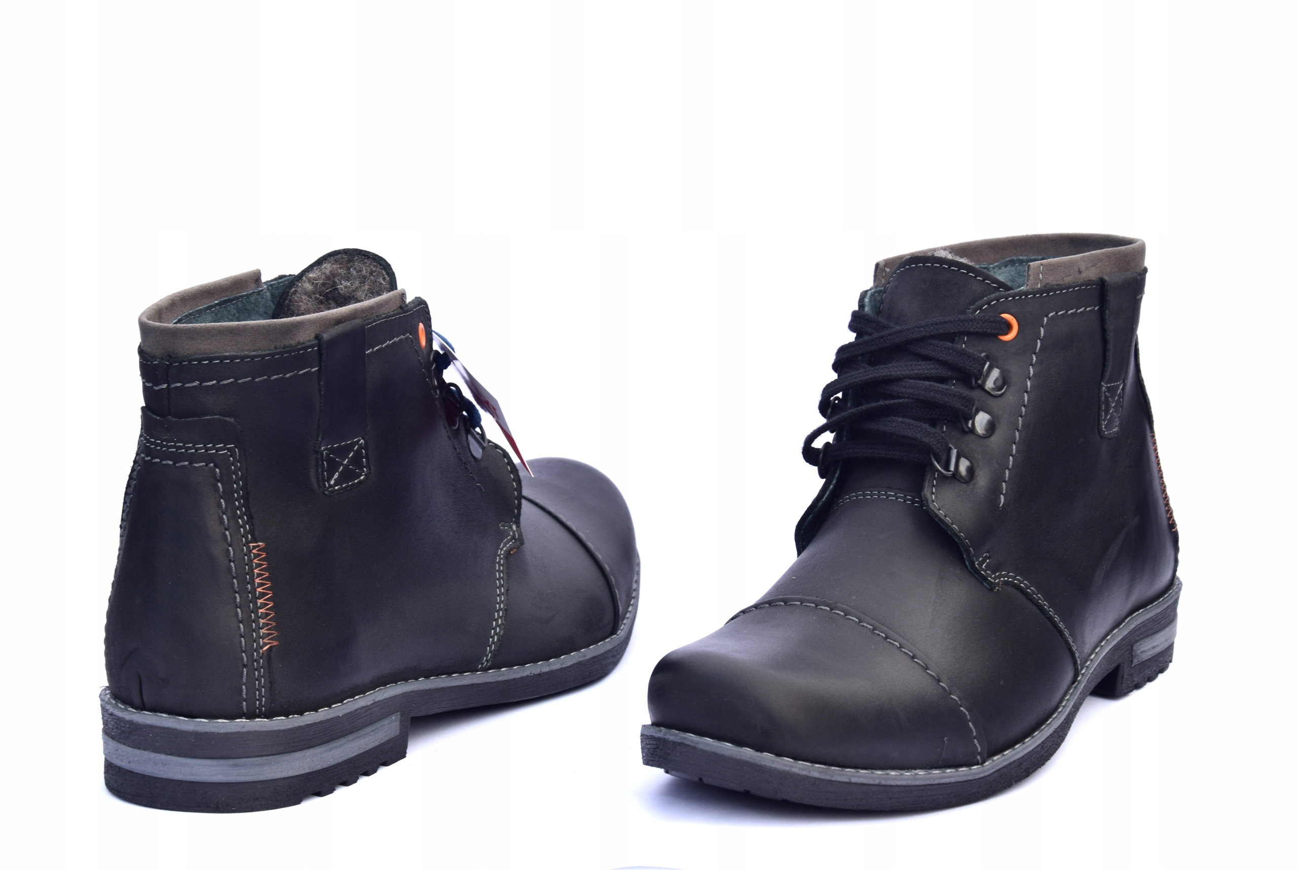 OBUWIE ZIMOWE MĘSKIE CZARNE OCIEPLANE BUTY PL 120 Marka inna