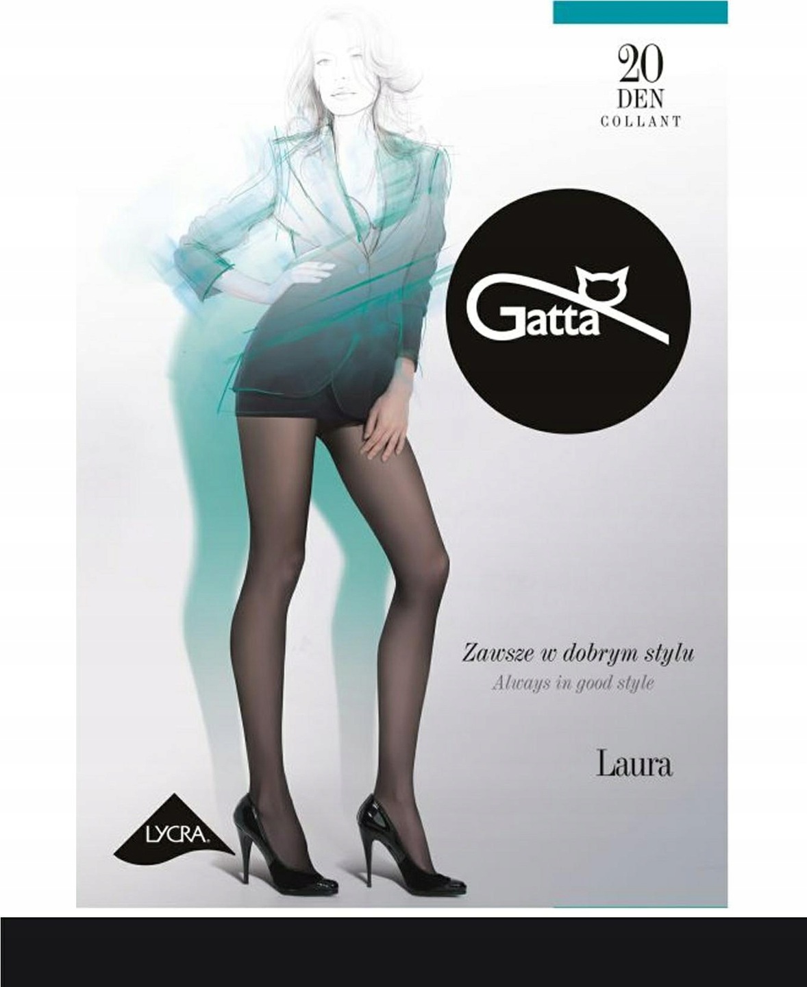 GATTA LAURA 20 DEN Rajstopy damskie wz.00/5-XL/Nero