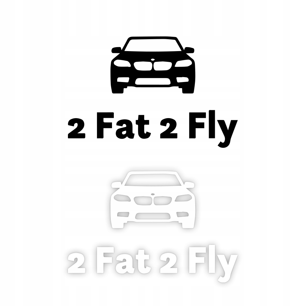 2FAT2FLY - Naklejka na samochód KOLOR