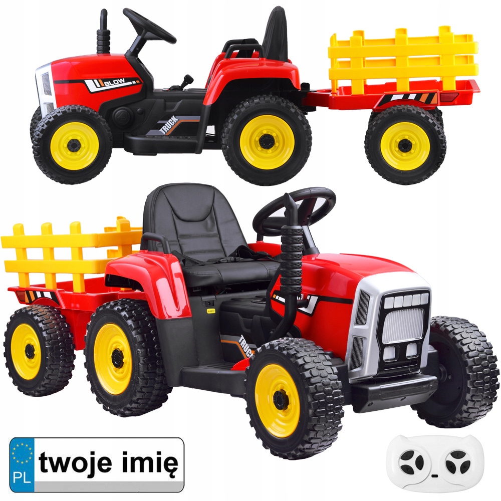 Traktor z przyczepą na akumulator pilot PA0242