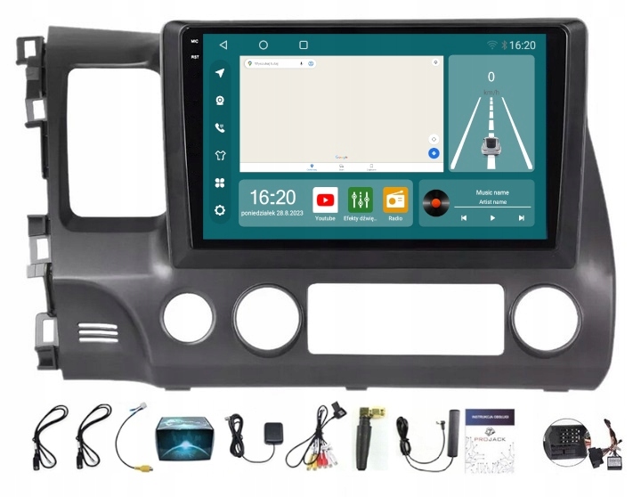 Rádio Navigácia Carplay Gps Android Honda CIVIC 2006-2011 8GB 256GB Sim